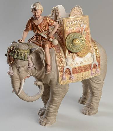 Royal Dux Figurine #2(Newer) Elephant With Rider - No Box 42