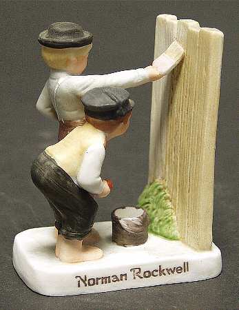 Tom Sawyer Miniature Figurine Whitewashing The Fence - With Box