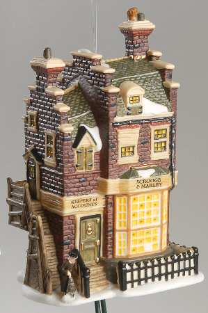 Christmas in the City Ornament Scrooge/Marley Counting House - Boxed