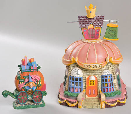Storybook Village Cinderella's Dress Shop-Set Of 2 - Boxed