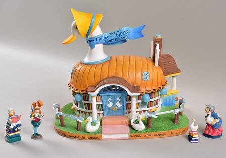 Storybook Village Mother Goose Book Cellar-Set Of 5 - Boxed