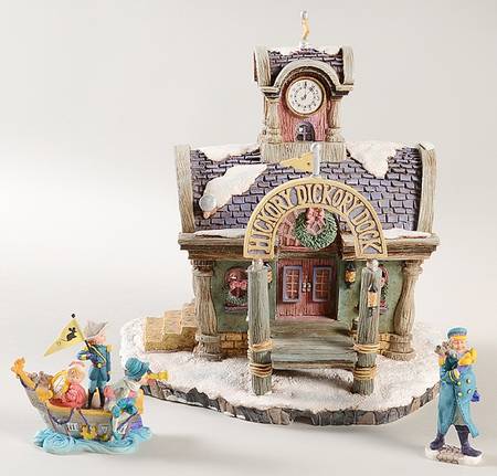 Storybook Village Hickory Dickory Dock-Set Of 3 - Boxed