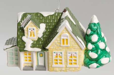 Snow Village Ornament Replica Of The Nantucket - Boxed