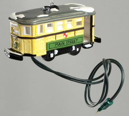 Snow Village Ornament Streetcar - Boxed