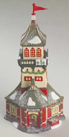 North Pole Ornament Replica Santa 's Tower - Boxed