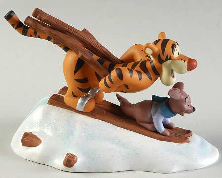 Pooh and Friends-Figurines Lookout Snow Here We Go! - Boxed