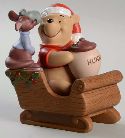 Pooh and Friends-Figurines A Sleigh Full Of Presents Hearts Full Of - With Box