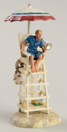 Seasons Bay Lifeguard On Duty-Pewter - With Box