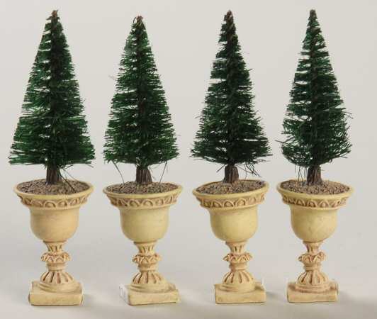 Seasons Bay Potted Topiaries-Set Of 4 - Boxed