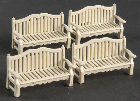 Seasons Bay Garden Park Bench Set Of 4 - Boxed
