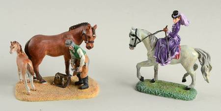 Seasons Bay Evening Of Horseback Riding-Set Of 2 - Boxed