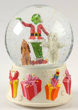Snowbabies Guest Collection Snowglobes Welcome Christmas-We Wish You A Merry Ch - No Box