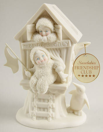 Snowbabies Friendship Club Figurine Friendship Clubhouse-5th Anniversary - Boxed