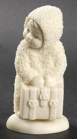 Snowbabies Friendship Club Figurine Holding Suitcase-Figurine Only - No Box