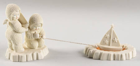 Snowbabies Friendship Club Figurine Sailing The Seas-Figurine Only - Boxed