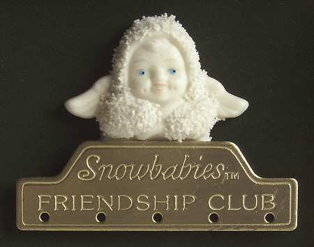 Snowbabies Friendship Club Figurine 1997-1998 Friendship Club Pendant - Boxed