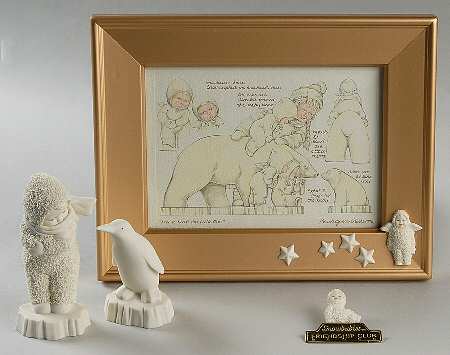 Snowbabies Friendship Club Figurine 1998-1999-Friendship Club Kit-Set Of 3 - Boxed