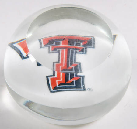 Collegiate Glass Paperweight Texas Tech - Boxed