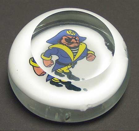 Collegiate Glass Paperweight East Carolina - Boxed