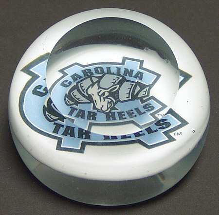 Collegiate Glass Paperweight University Of North Carolina - Boxed