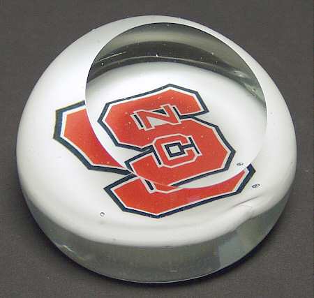 Collegiate Glass Paperweight North Carolina State - No Box