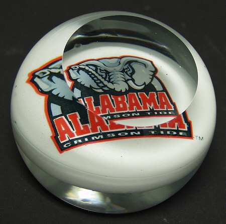 Collegiate Glass Paperweight University Of Alabama - Boxed