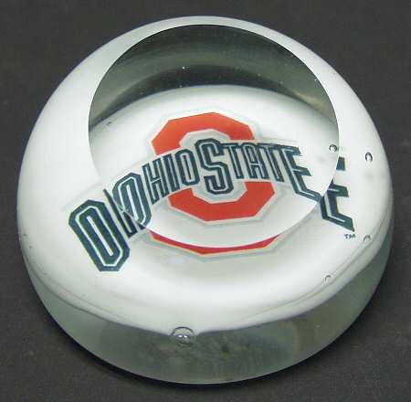 Collegiate Glass Paperweight Ohio State University - Boxed