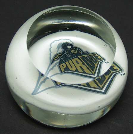 Collegiate Glass Paperweight Purdue University - Boxed