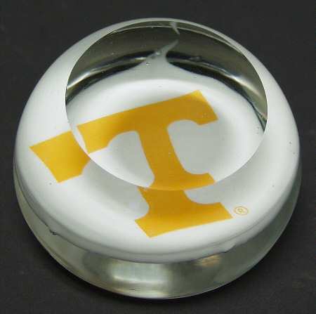 Collegiate Glass Paperweight University Of Tennessee - Boxed