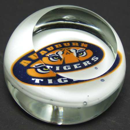 Collegiate Glass Paperweight Auburn University-1 - Boxed