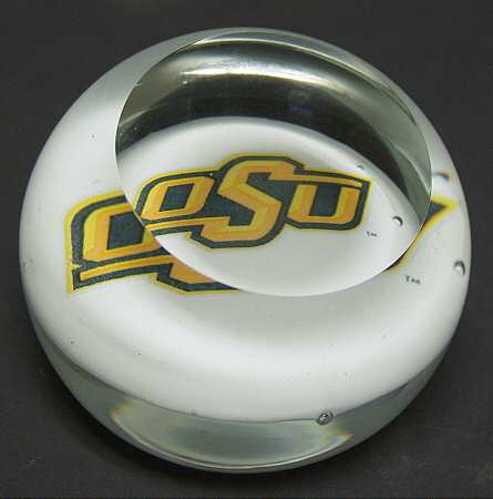 Collegiate Glass Paperweight Oklahoma State University - Boxed