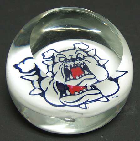 Collegiate Glass Paperweight Fresno State University - Boxed
