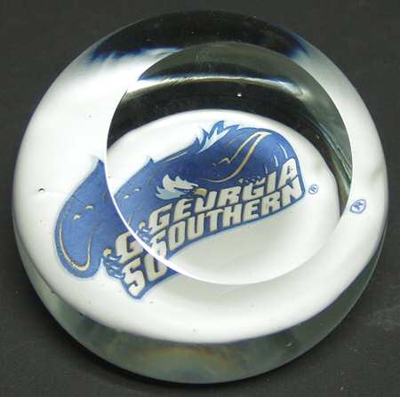 Collegiate Glass Paperweight Georgia Southern University - Boxed