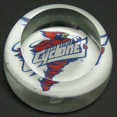 Collegiate Glass Paperweight Iowa State University - Boxed