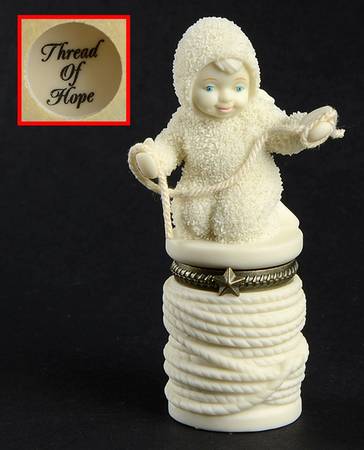 Snowbabies Hinged Box Thread Of Hope - Boxed