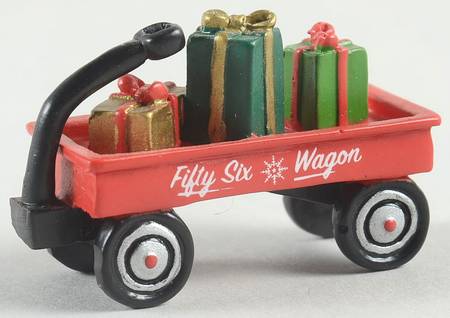 General Village Accessories Christmas In A Wagon - With Box