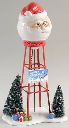 General Village Accessories Santa Water Tower - With Box Bx878