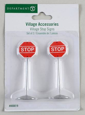 General Village Accessories Village Stop Signs - Boxed