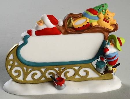 General Village Accessories Village Santa's Sleigh Sign - Box
