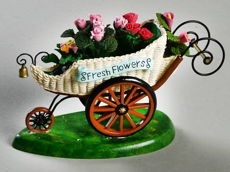 General Village Accessories Fresh Flower Cart - With Box