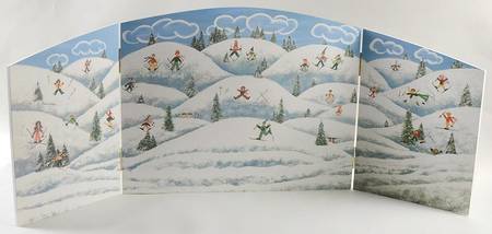 General Village Accessories Winter Scene Backdrop - With Box Bx386