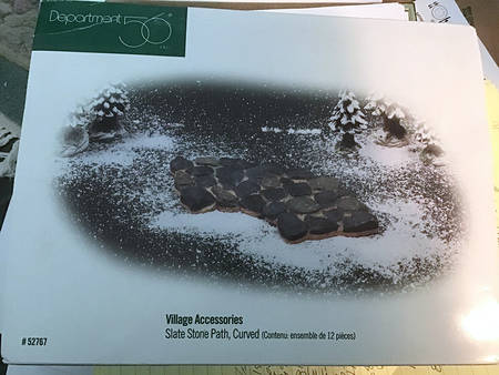 General Village Accessories Slate Stone Path-Curved Set 12 - With Box