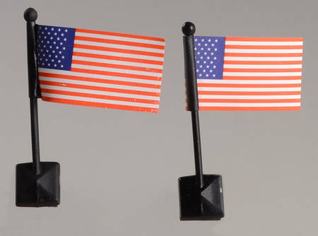 General Village Accessories Village Patriotic Flags-Set Of 2 - With Box Bx901