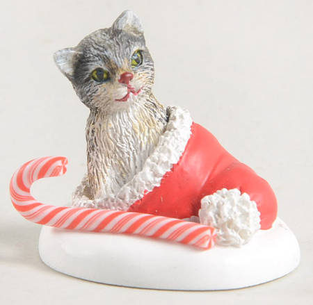 General Village Accessories Candy Cane Kitten Surprise - With Box Bx928