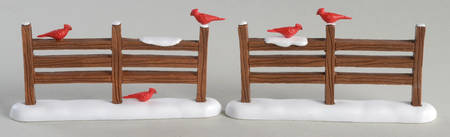 General Village Accessories Cardinal Christmas Fence - With Box Bx938