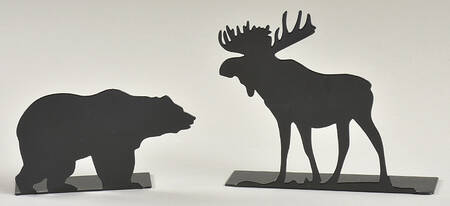 General Village Accessories Wild Animal Silhouettes-Set Of 2 - With Box Bx972
