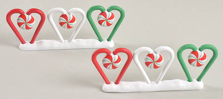 General Village Accessories Candy Cane Fence-Set Of 2 - With Box Bx967