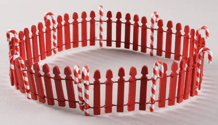 General Village Accessories Peppermint Fence-Single - No Box