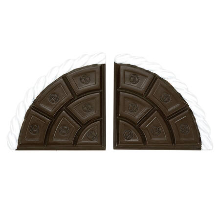 General Village Accessories Cocoa & Cream Curved Road Set Of 2 - With Box Bx985