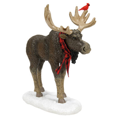 General Village Accessories Merry Christmoose-Cardinal - With Box Bx979
